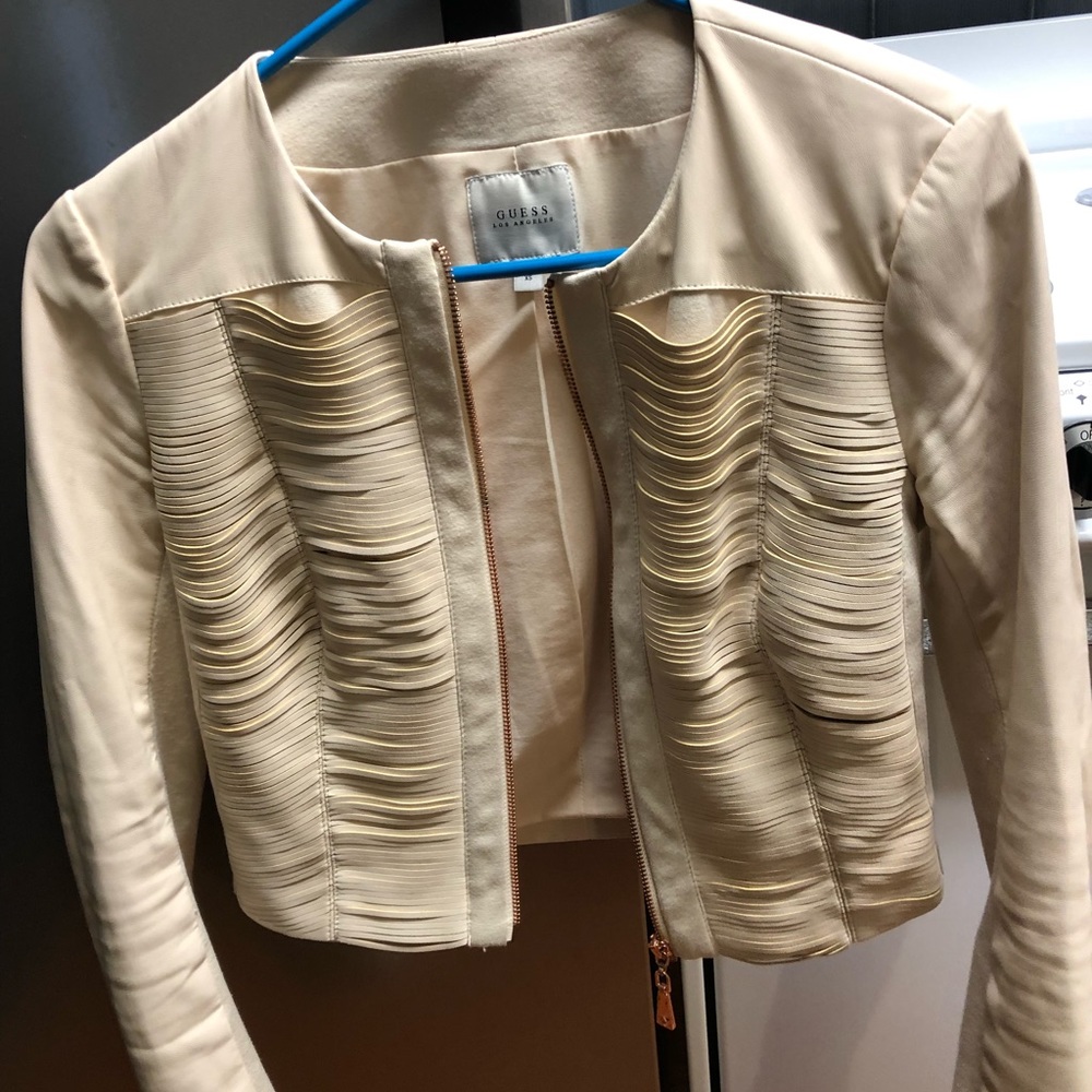 Guess leather crop jacket
